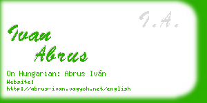 ivan abrus business card