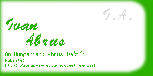 ivan abrus business card